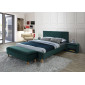 Двоспальне ліжко Azurro velvet 160X200 Зелений