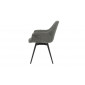 Стілець Маркі, з металу, сидіння з тканини, 64x62x84 см, Сірий букле поворот 360°