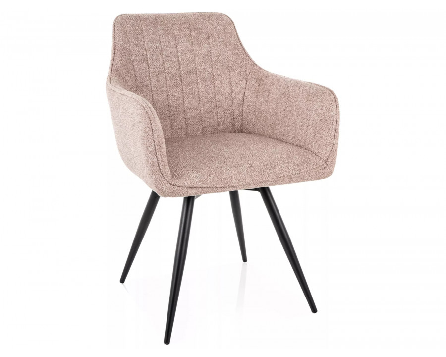 Стілець кухонний обідній м'який Ballo Leo Бежева тканина / Чорний каркас