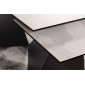 Стіл обідній розкладний PETERSON CERAMIC Білий Statuario Venato / Чорний мат (160-240)X90