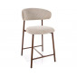 Напівбарний стілець кухонний Elton H-2 Noelle Бежева тканина / Горіх каркас