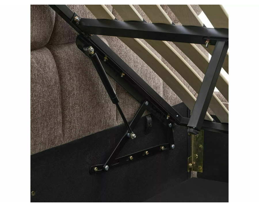 Ліжко полуторне м'яке Parma Raven 140×200 Темно-бежева тканина