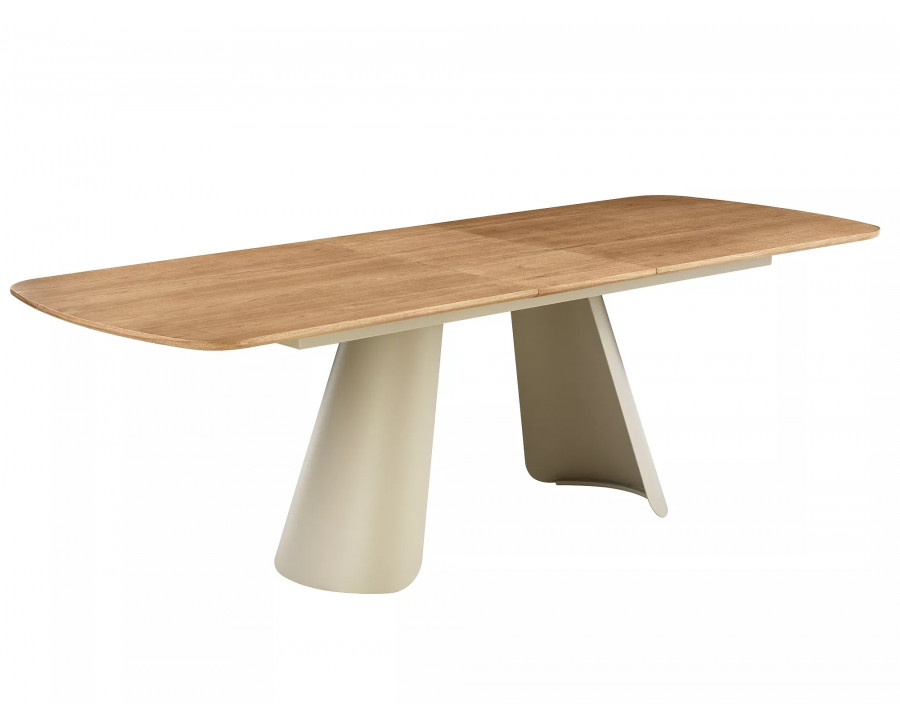 Стіл обідній кухонний розкладний Canon (200–240)×100 см Дуб / Кашемір каркас