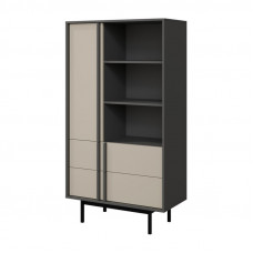 Вітрина ALSY REG 4 83х155х43 антрацит / бежевий