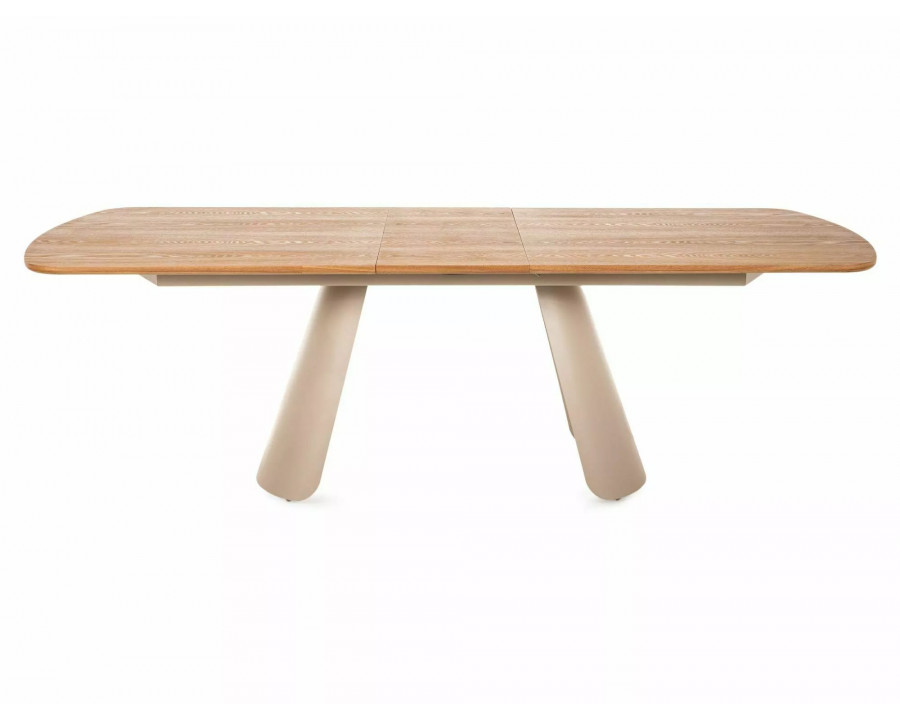 Стіл обідній кухонний розкладний Canon (200–240)×100 см Дуб / Кашемір каркас