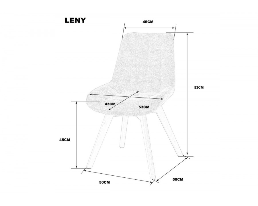 Стілець LENY каркас дерево / Беж тканина оберт 180°