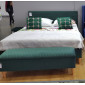 Двоспальне ліжко Azurro velvet 160X200 Зелений