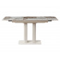 Стіл обідній розкладний ROTTERDAM CERAMIC 120(160)*75 білий глянець / кашемір