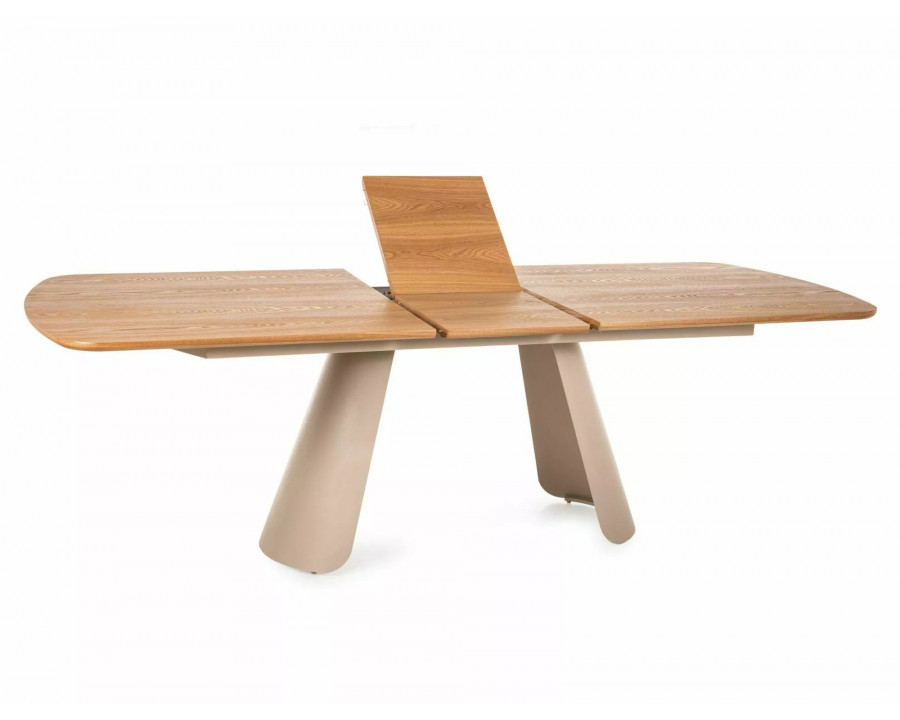 Стіл обідній кухонний розкладний Canon (200–240)×100 см Дуб / Кашемір каркас