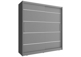 Шафа-купе Мая Алю / Maja Alu 200 2-дверна Графіт 200х62х214 см.
