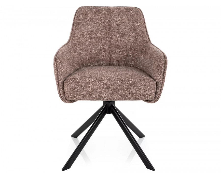 Стілець кухонний обідній м'який Notti Leo Темно-бежева тканина / Чорний каркас