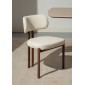 Cтілець кухонний TANO горіх метал/бежева тканина