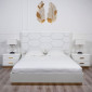 Ліжко 1,8 Інфініті екошкіра сучасне 1830x2030x1380 білий