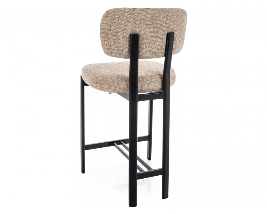 Напівбарний стілець кухонний Misaki H-2 Бежева тканина / Чорний каркас