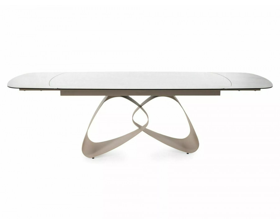 Стіл обідній кухонний розкладний Valentino Ceramic (180–260)×98 см Кераміка Беж / Кашемір каркас