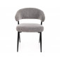 Стілець кухонний обідній м'який Lucio Noelle Сіра тканина / Чорний каркас