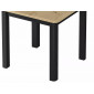 Стіл обідній кухонний розкладний Oskar (120–200)×80 см Ламінована плита Дуб / Чорний каркас