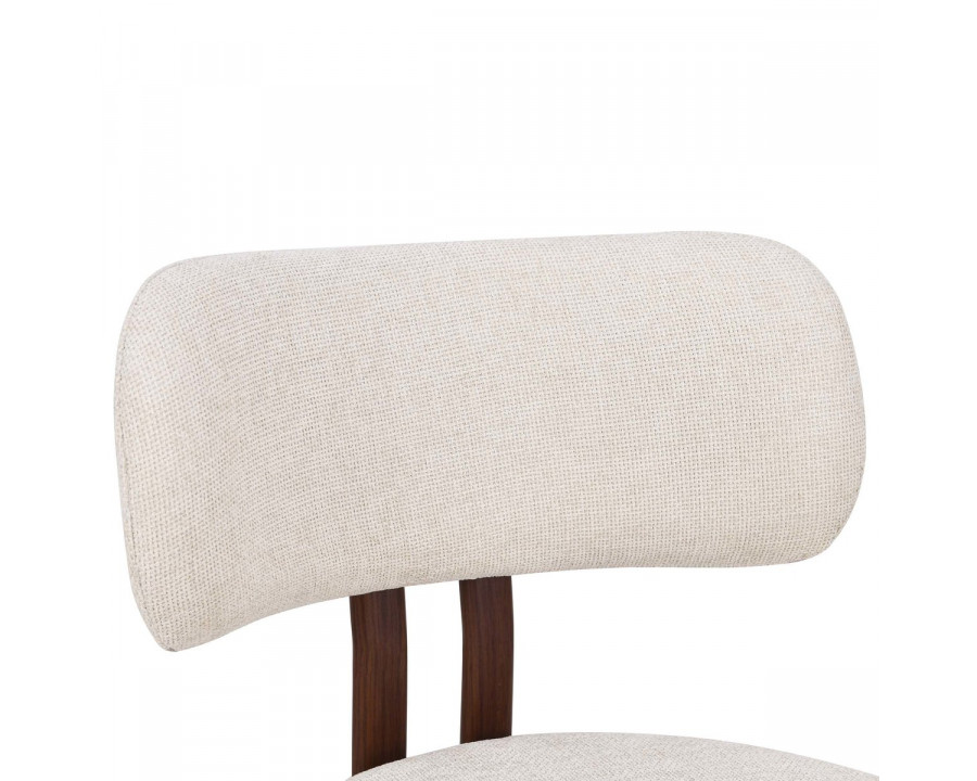 Cтілець кухонний TANO горіх метал/бежева тканина