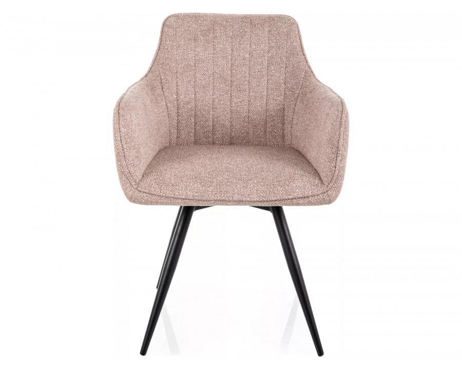 Стілець кухонний обідній м'який Ballo Leo Бежева тканина / Чорний каркас