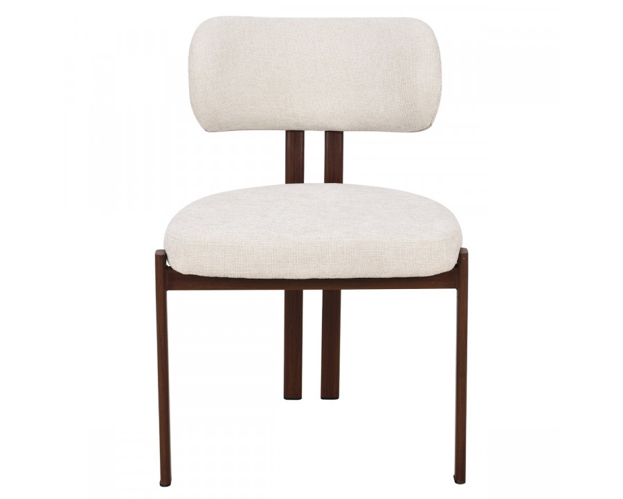 Cтілець кухонний TANO горіх метал/бежева тканина