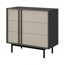 Комод ALSY REG 8 93х87х43 антрацит / бежевий