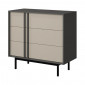 Комод ALSY REG 8 93х87х43 антрацит / бежевий