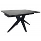 Стіл обідній розкладний VINCENT CERAMIC 140(200)*90 графіт мат/чорний
