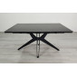 Стіл обідній розкладний VINCENT CERAMIC 140(200)*90 графіт мат/чорний