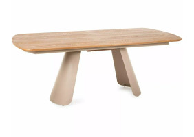 Стіл обідній кухонний розкладний Canon (200–240)×100 см Дуб / Кашемір каркас