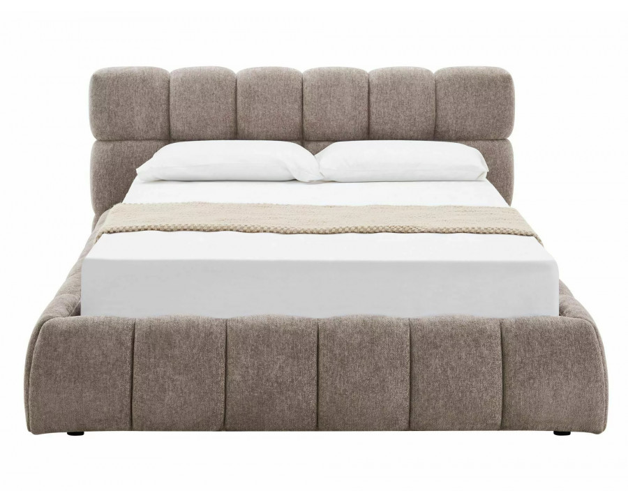 Ліжко полуторне м'яке Parma Raven 140×200 Темно-бежева тканина