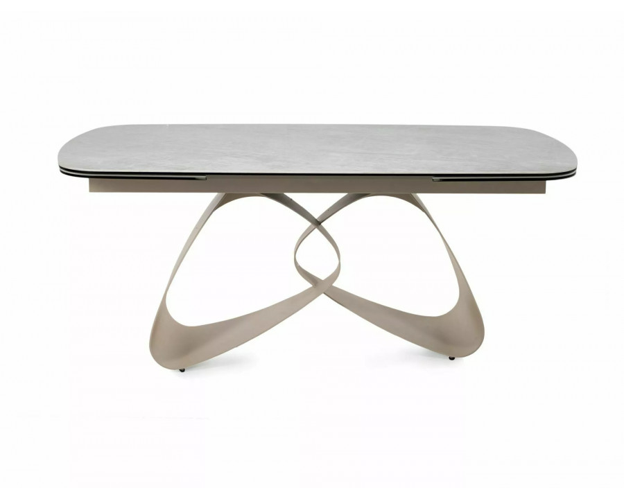 Стіл обідній кухонний розкладний Valentino Ceramic (180–260)×98 см Кераміка Беж / Кашемір каркас