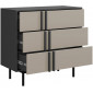 Комод ALSY REG 8 93х87х43 антрацит / бежевий