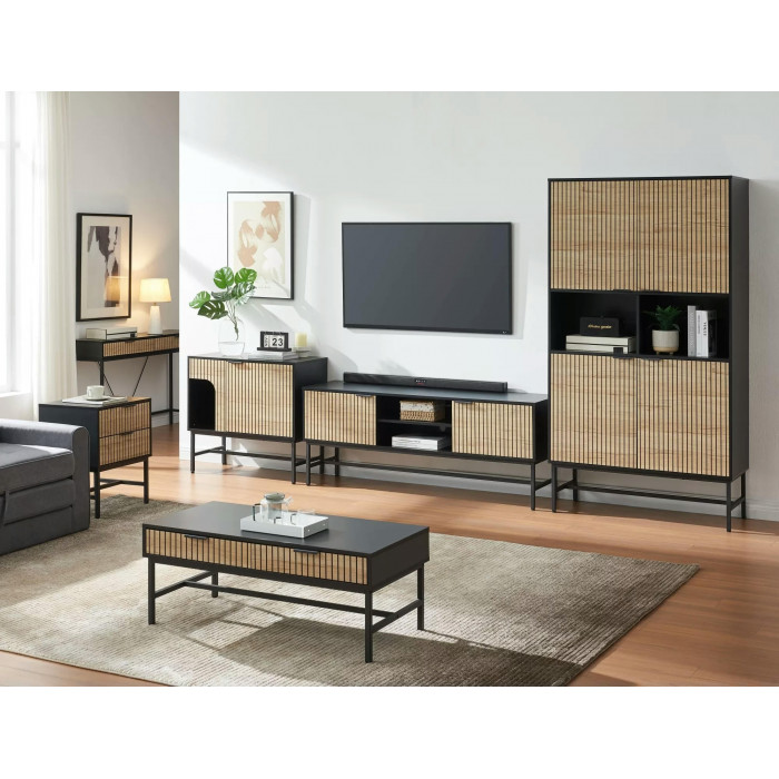 Тумба RTV MAGO RTV1 40х150 дуб / чорний мат MAGORTV1