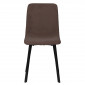 Стілець кухонний TIVO Чорний каркас / Світло-коричневий тканина