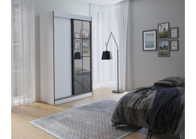Шафа-купе OSLOII 120 120х216х65 білий / чорний