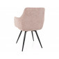 Стілець кухонний обідній м'який Ballo Leo Бежева тканина / Чорний каркас