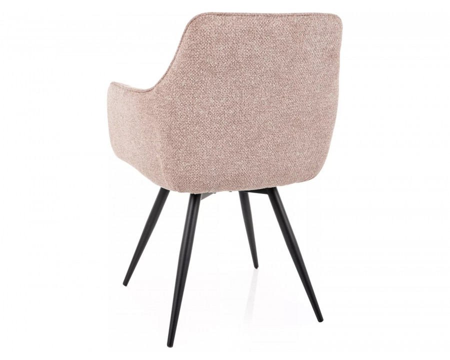 Стілець кухонний обідній м'який Ballo Leo Бежева тканина / Чорний каркас