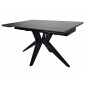 Стіл обідній розкладний VINCENT CERAMIC 140(200)*90 графіт мат/чорний