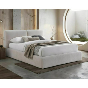 Ліжко двоспальне м'яке Modena Raven 160×200 Бежева тканина