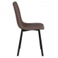 Стілець кухонний TIVO Чорний каркас / Світло-коричневий тканина