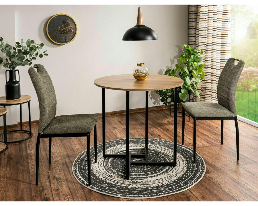 Стілець RIP BREGO Чорний Стелаж / Оливковий 77 RIPBRCOL