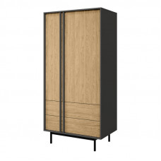 Вітрина ALSY REG 1 93х195х60 антрацит / дуб