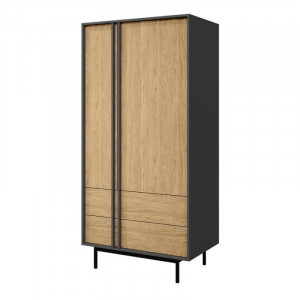 Вітрина ALSY REG 1 93х195х60 антрацит / дуб