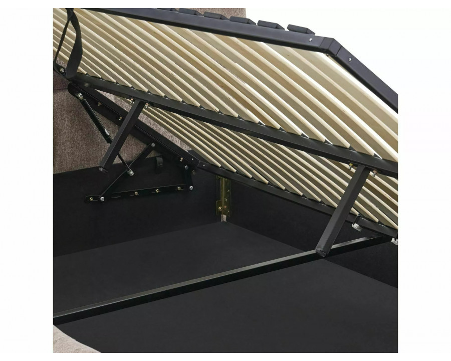 Ліжко полуторне м'яке Parma Raven 140×200 Темно-бежева тканина