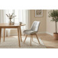 Стілець LENY каркас дерево / Беж тканина оберт 180°