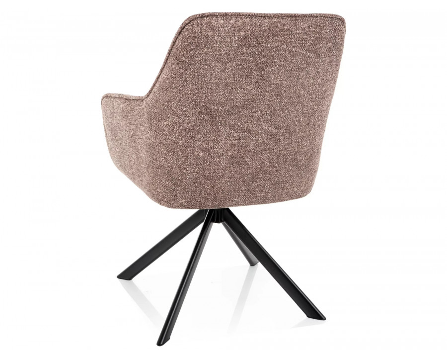 Стілець кухонний обідній м'який Notti Leo Темно-бежева тканина / Чорний каркас