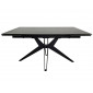 Стіл обідній розкладний VINCENT CERAMIC 140(200)*90 графіт мат/чорний