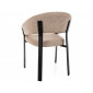 Стілець кухонний обідній м'який Nagoja Бежева тканина / Чорний каркас