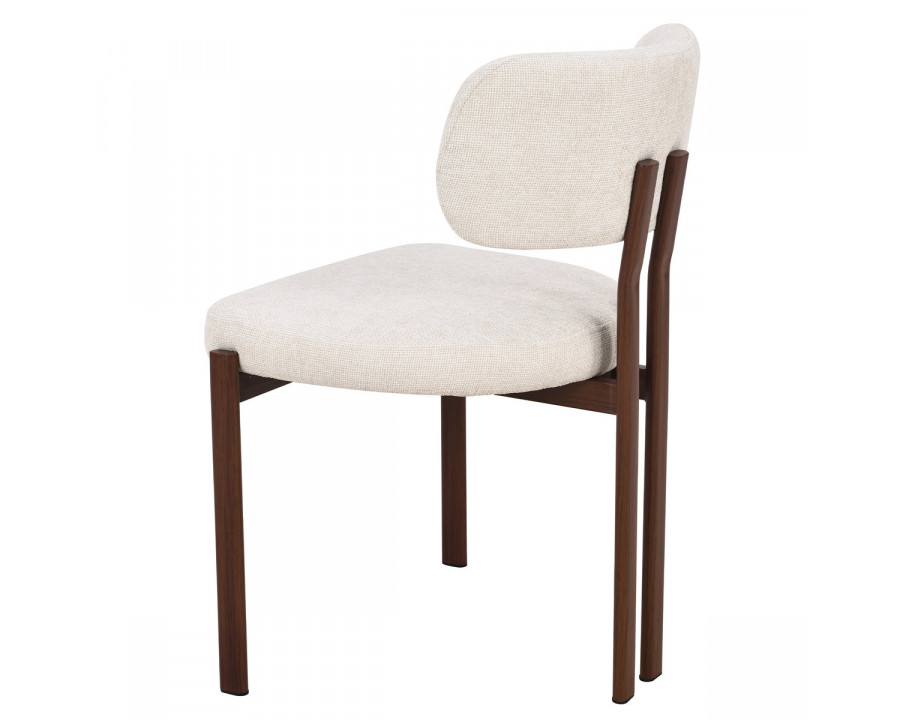 Cтілець кухонний TANO горіх метал/бежева тканина