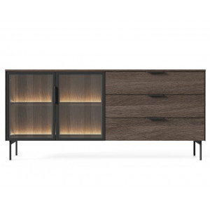 Комод з підсвіткою Лумі / Lumi 2D3S/181 2-дверний з 3 шухлядами Дуб дунін